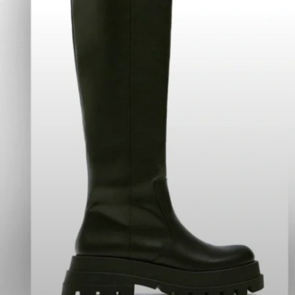 Zara Dark Lace-Up Boots